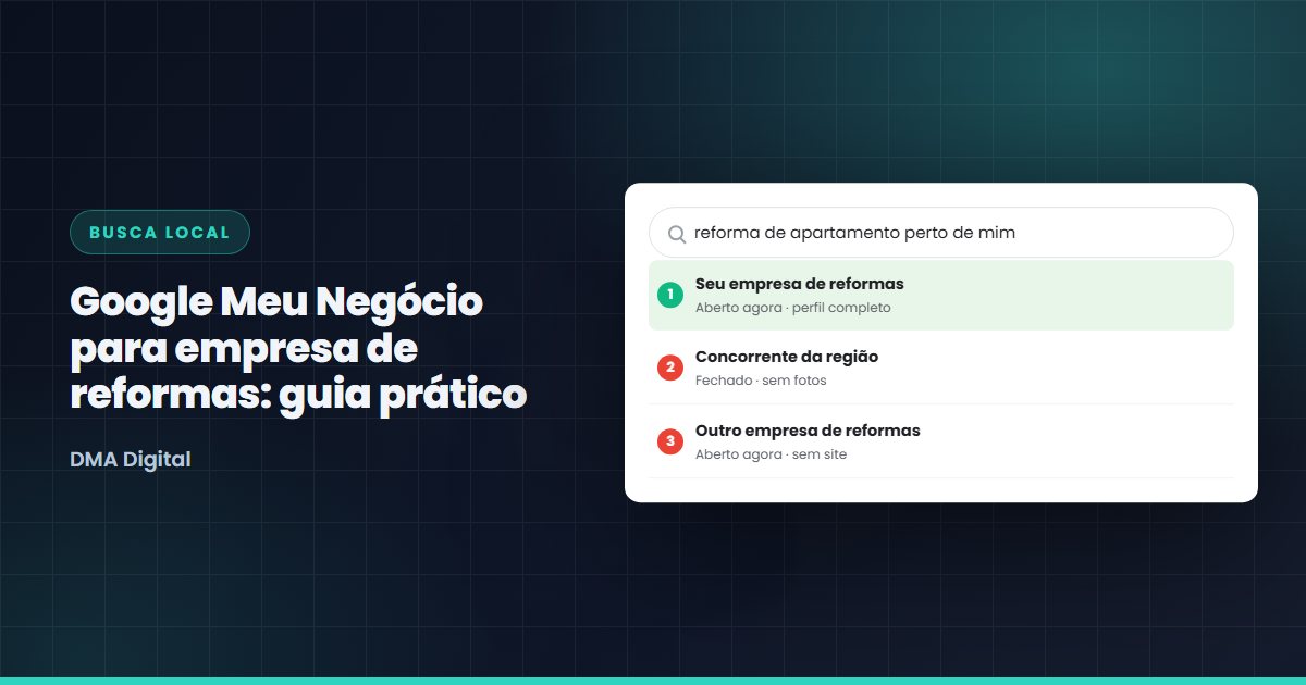 Dono de empresa de reformas verificando o Perfil da Empresa no Google pelo celular